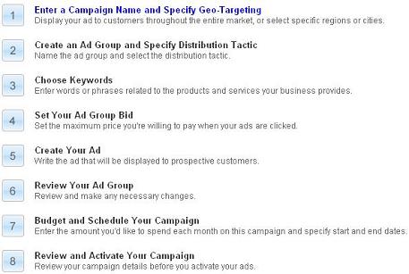 Yahoo Campaign Creation