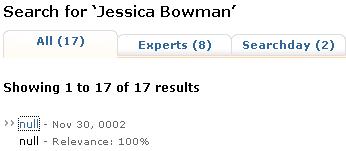 Search for Jessica Bowman on SEW
